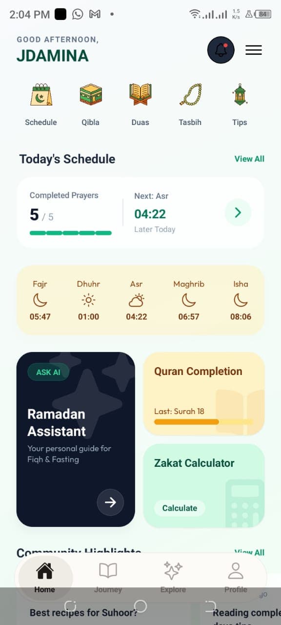 Ramadan Intelligence App Screenshot